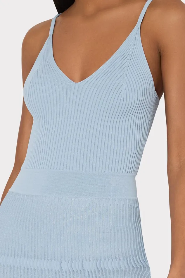 Milly Sheer Knit Cami Dress Light Blue Women Dresses Milly Sheer Knit Cami Dress Light Blue Women Dresses