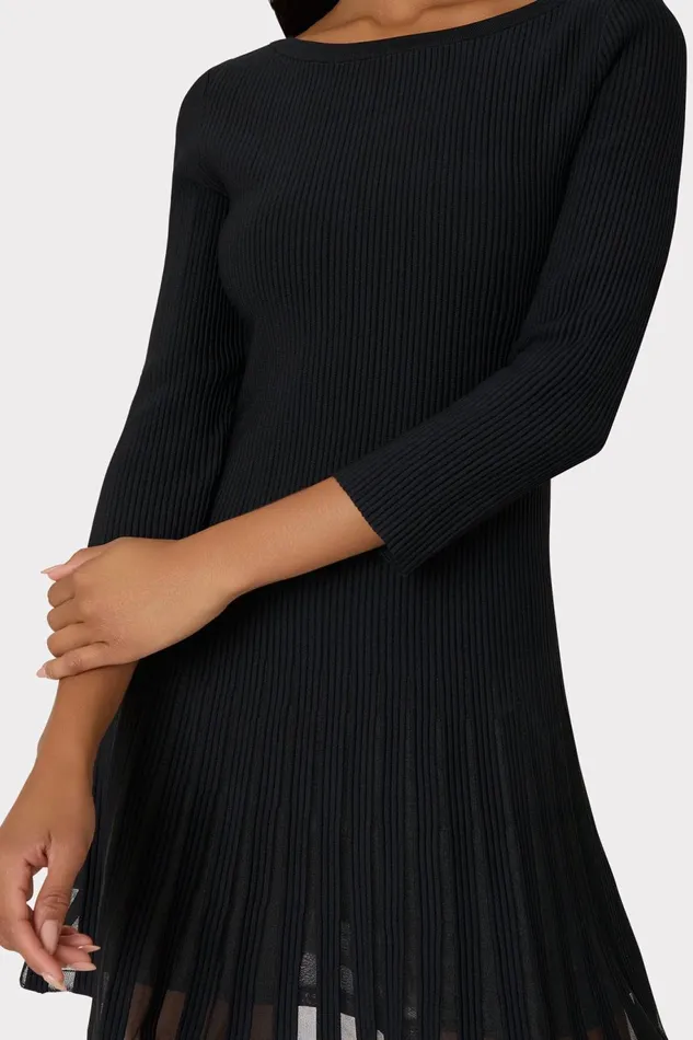 Milly Tabitha Sheer Godet Mini Dress Black Women Dresses Milly Tabitha Sheer Godet Mini Dress Black Women Dresses