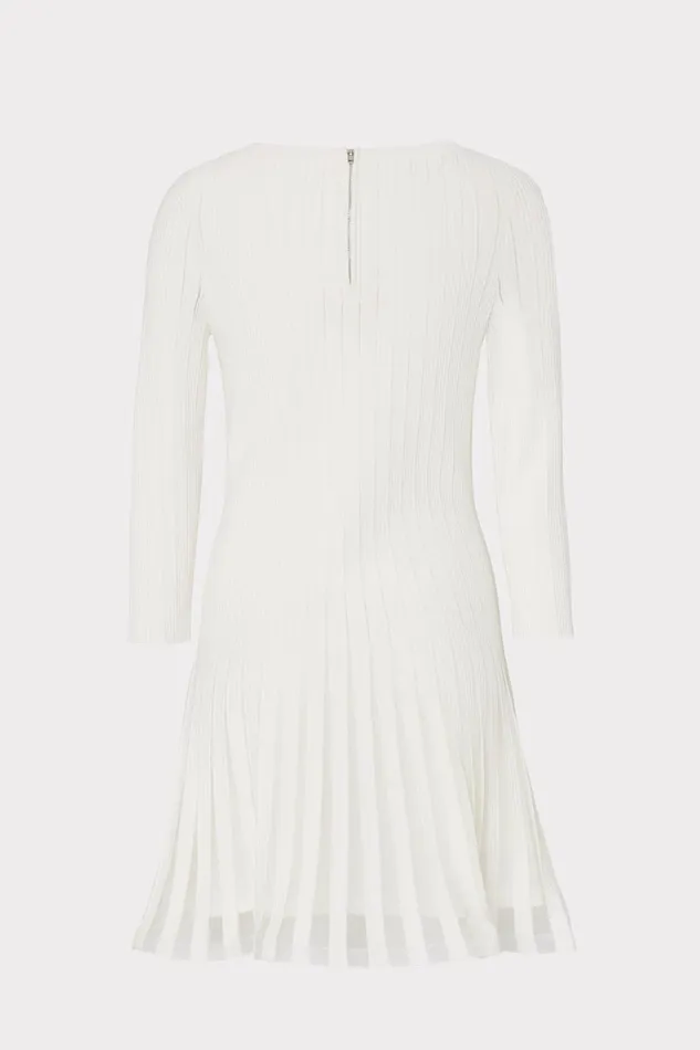 Milly Tabitha Sheer Godet Mini Dress Ecru Women Dresses Milly Tabitha Sheer Godet Mini Dress Ecru Women Dresses
