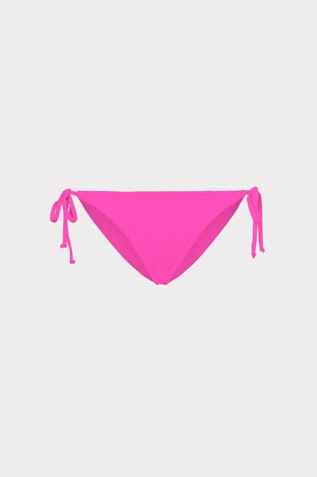Milly Textured Bikini Bottom Neon Pink Women Bikinis