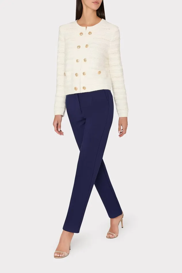 Milly Textured Knit Cardigan Ecru Women Matching Sets Milly Textured Knit Cardigan Ecru Women Matching Sets