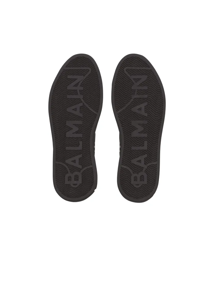 Monogram Jacquard BCourt Hightop Sneakers Black Men Balmain Sneakers