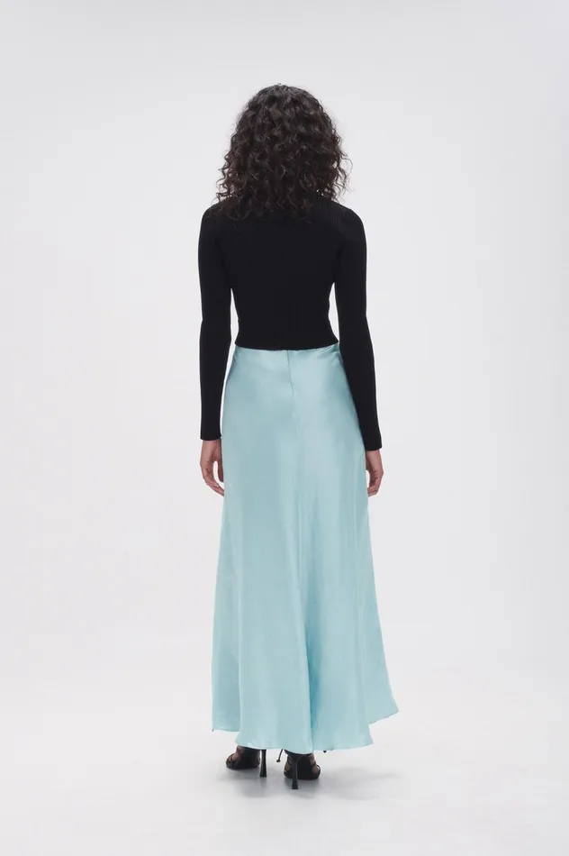 Moonglade Bias Maxi Skirt Spearmint Blue Women Aje Skirts
