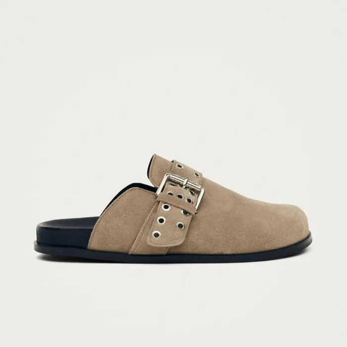 Mules Women ALOHAS Halia Beige Leather Mules