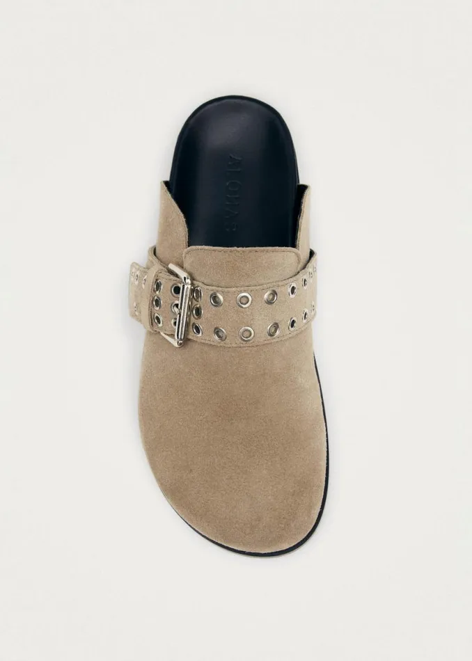 Mules Women ALOHAS Halia Beige Leather Mules