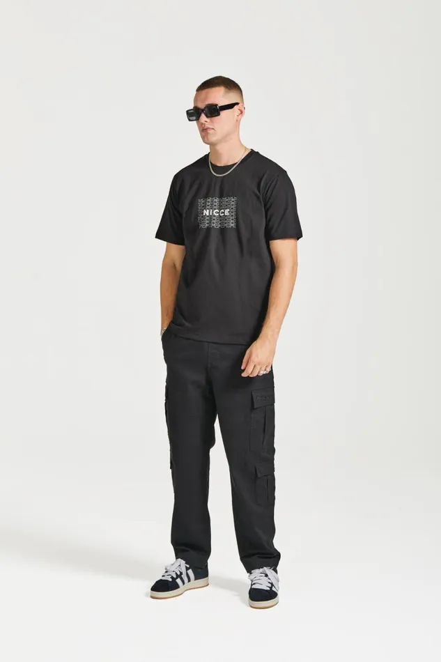NICCE TShirts Mens NICCE Repeater Box Print TShirt Black