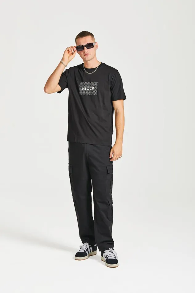 NICCE TShirts Mens NICCE Repeater Box Print TShirt Black