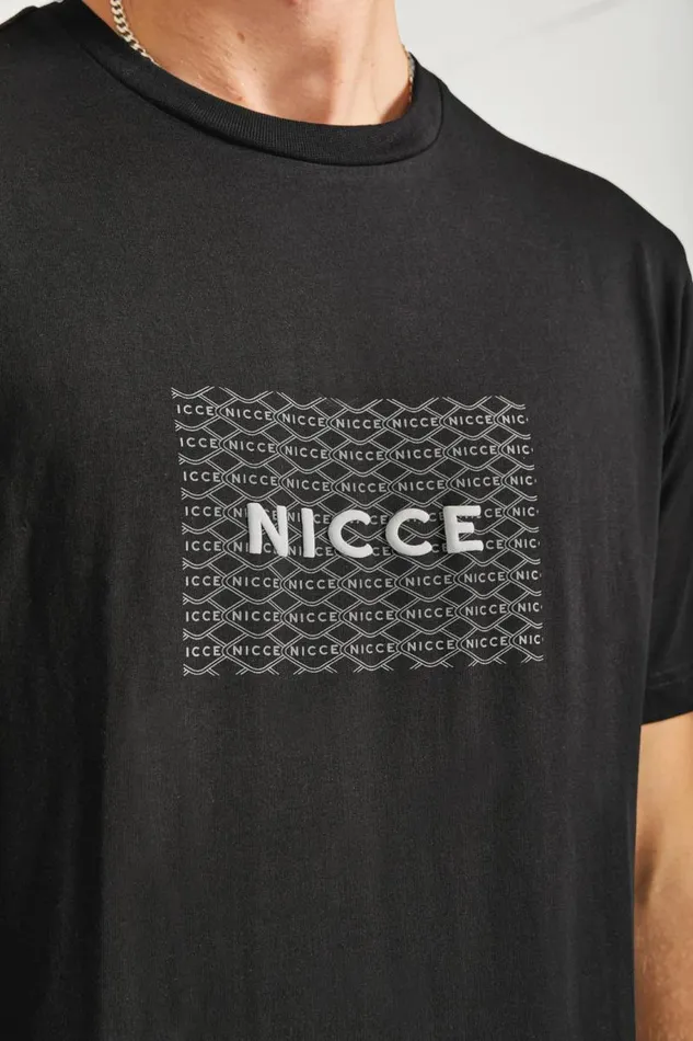 NICCE TShirts Mens NICCE Repeater Box Print TShirt Black