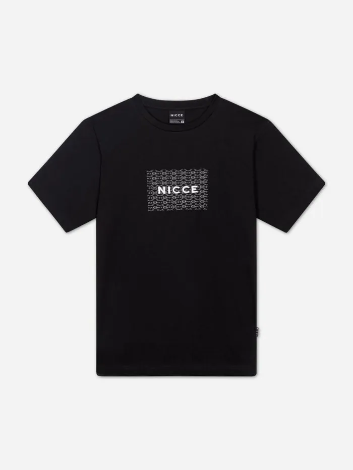 NICCE TShirts Mens NICCE Repeater Box Print TShirt Black