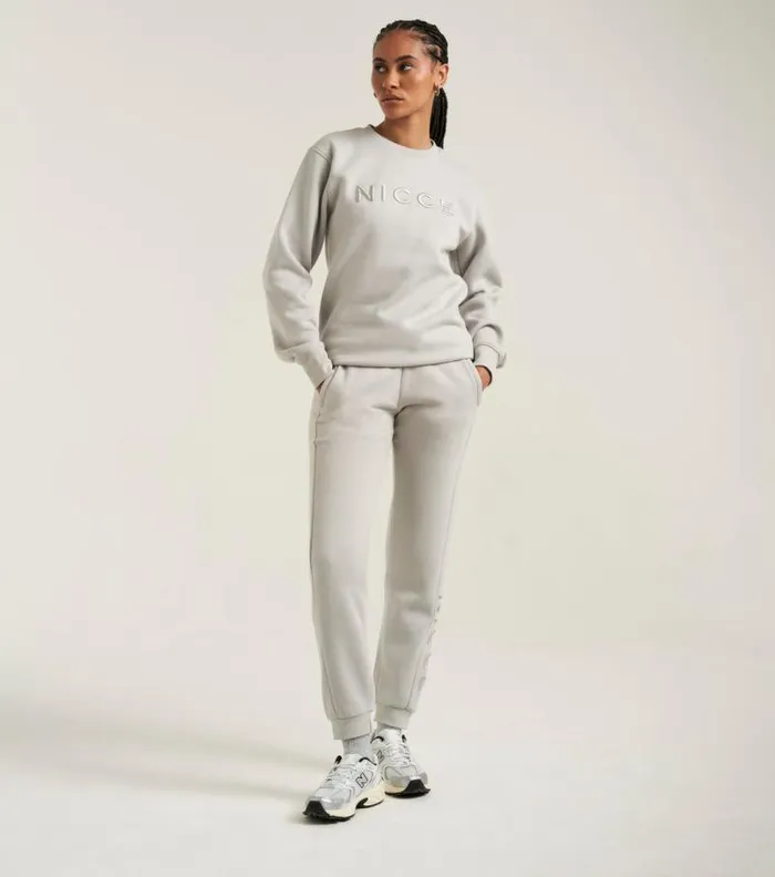 NICCE Tracksuit Sets Womens NICCE WoErsa Sweat and Jogger Tracksuit Set Chalk Grey