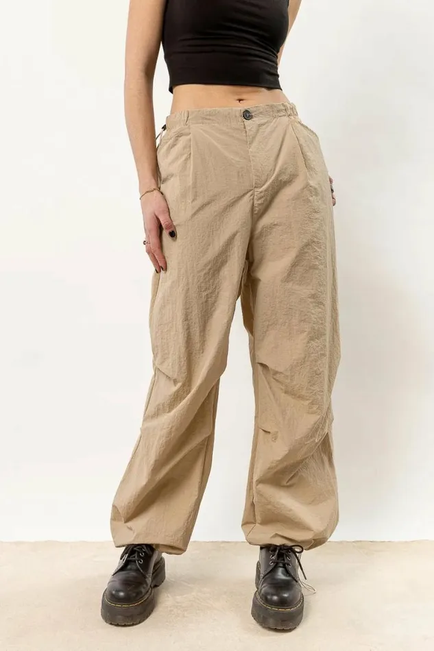 Nylon Parachute Pants In Camel 8211 FINAL SALE Camel Women Bohme Pants