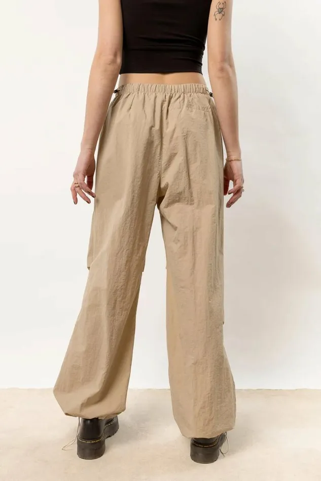 Nylon Parachute Pants In Camel 8211 FINAL SALE Camel Women Bohme Pants