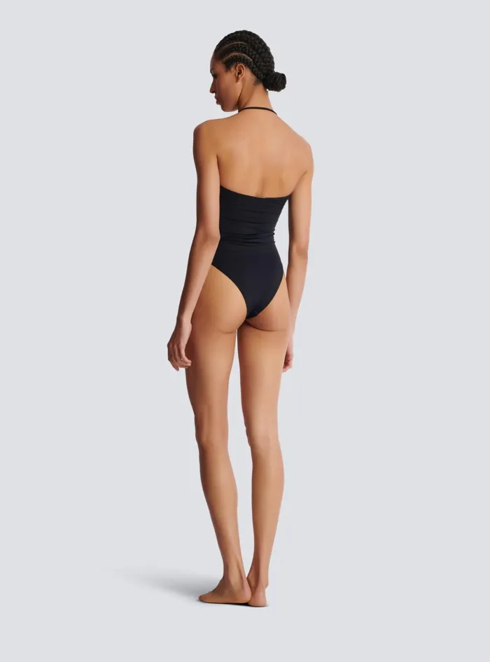 Onepiece Swimsuit With Cutout Black Women Balmain Swimwear