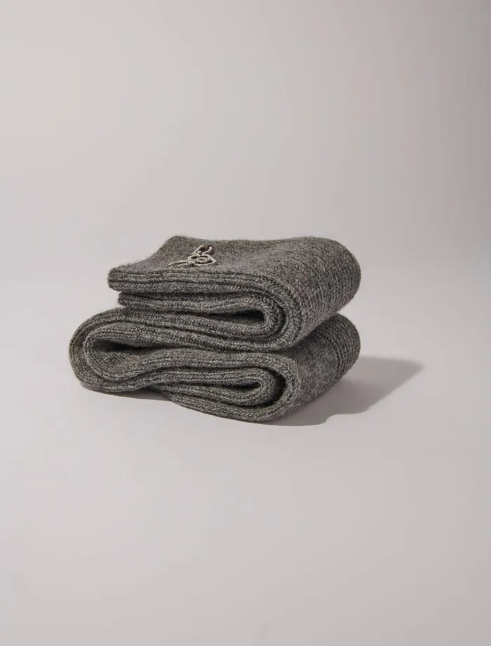 Other Accessories Women Maje Wool Blend Socks Grey