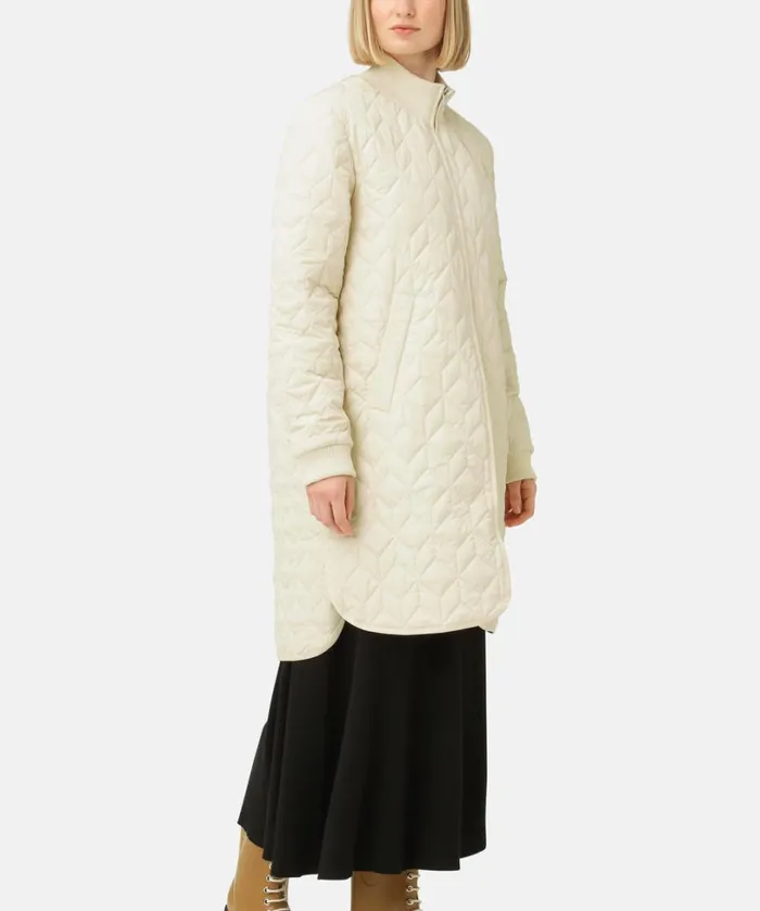 Padded Quilt Coat 8211 Bleached Sand Outerwear Ilse Jacobsen All Jackets And Coats