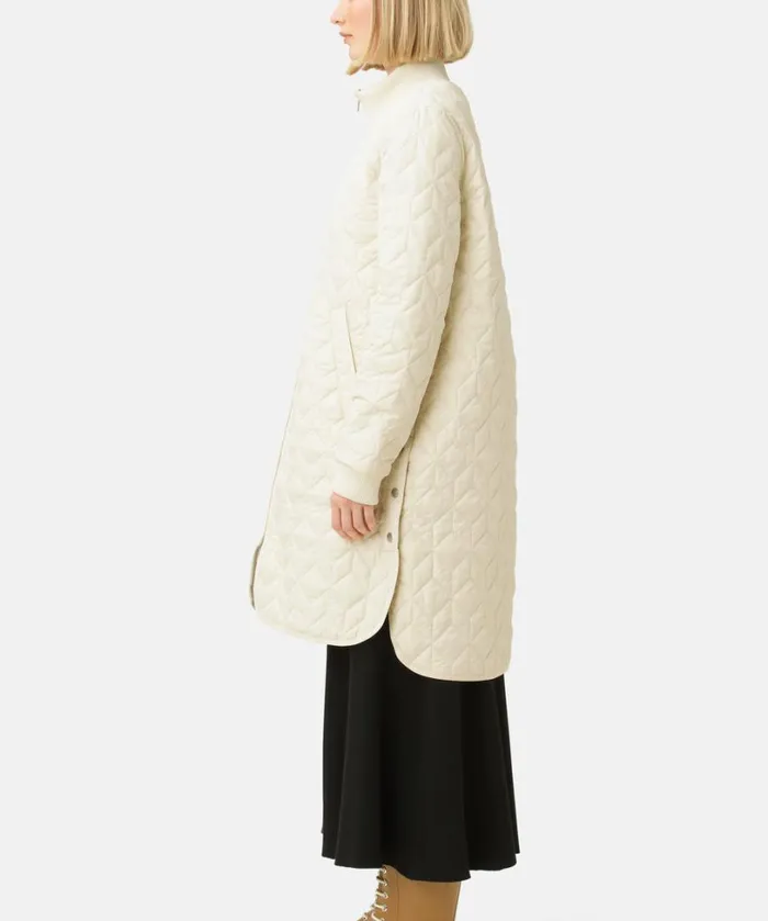 Padded Quilt Coat 8211 Bleached Sand Outerwear Ilse Jacobsen All Jackets And Coats