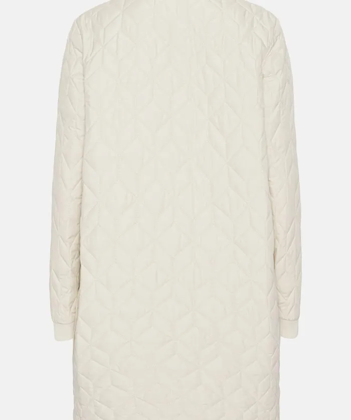 Padded Quilt Coat 8211 Bleached Sand Outerwear Ilse Jacobsen All Jackets And Coats