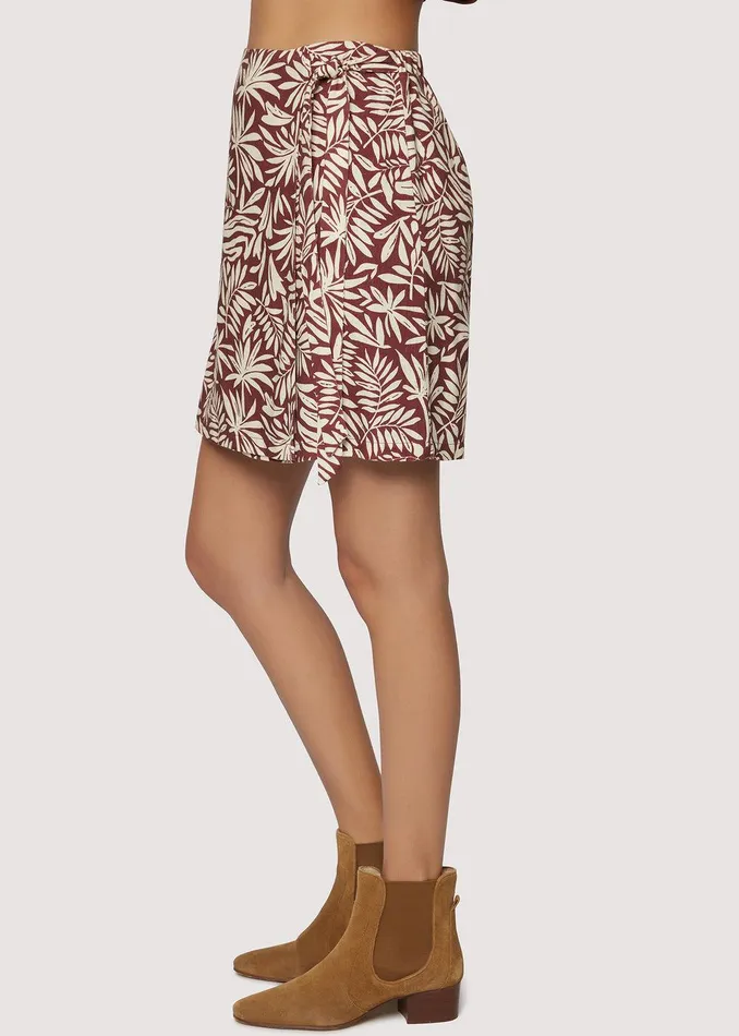 Palm Oasis Mini Skirt Brownwhitepalm Women Lost Wander Skirts