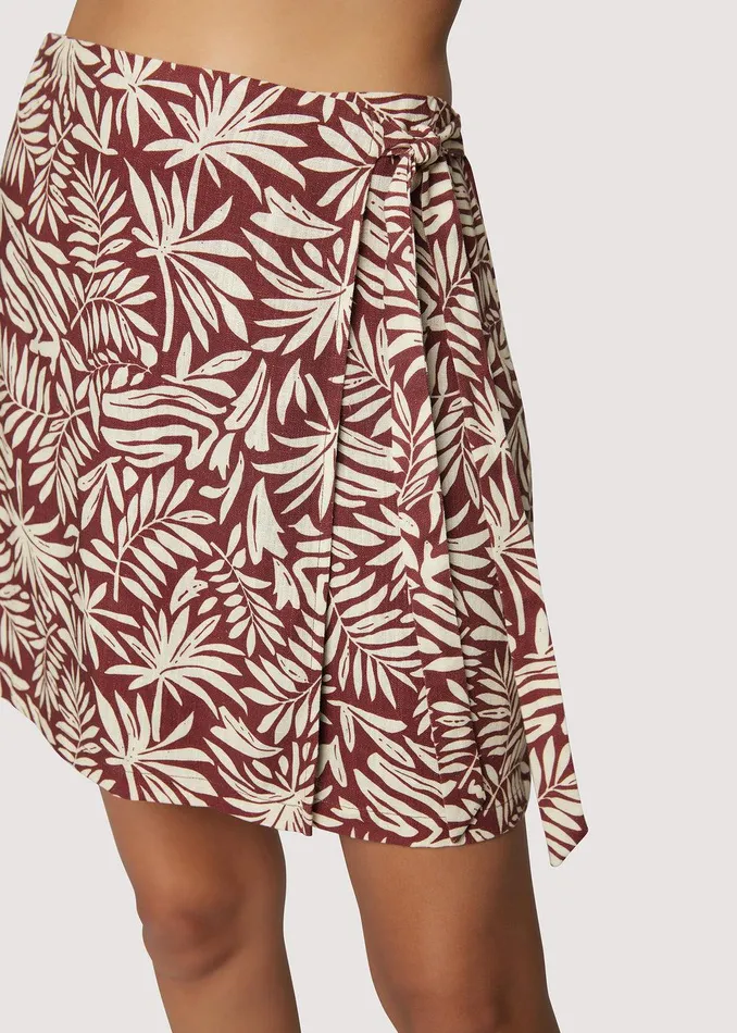 Palm Oasis Mini Skirt Brownwhitepalm Women Lost Wander Skirts