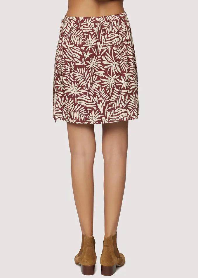 Palm Oasis Mini Skirt Brownwhitepalm Women Lost Wander Skirts