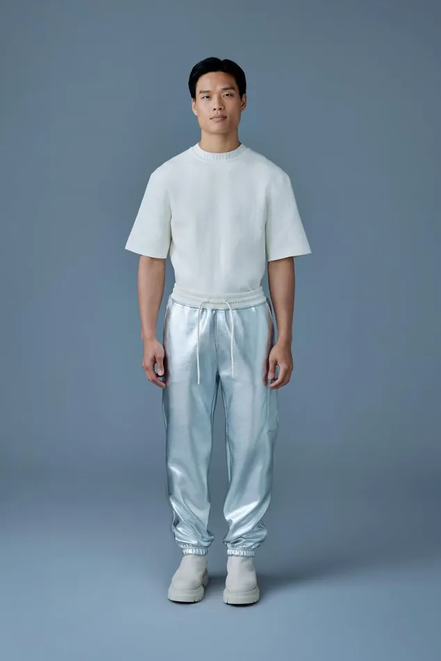 Pants and Shorts Men Mackage MARVINM Metallic Double Face Jersey Sweatpants Gold Pants and Shorts Men Mackage MARVINM Metallic Double Face Jersey Sweatpants Gold