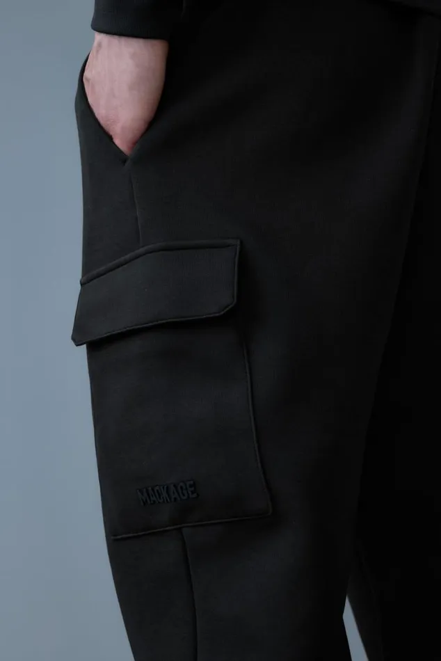 Pants and Shorts Men Mackage MARVINR Double Face Jersey Cargo Sweatpants Cream Pants and Shorts Men Mackage MARVINR Double Face Jersey Cargo Sweatpants Cream