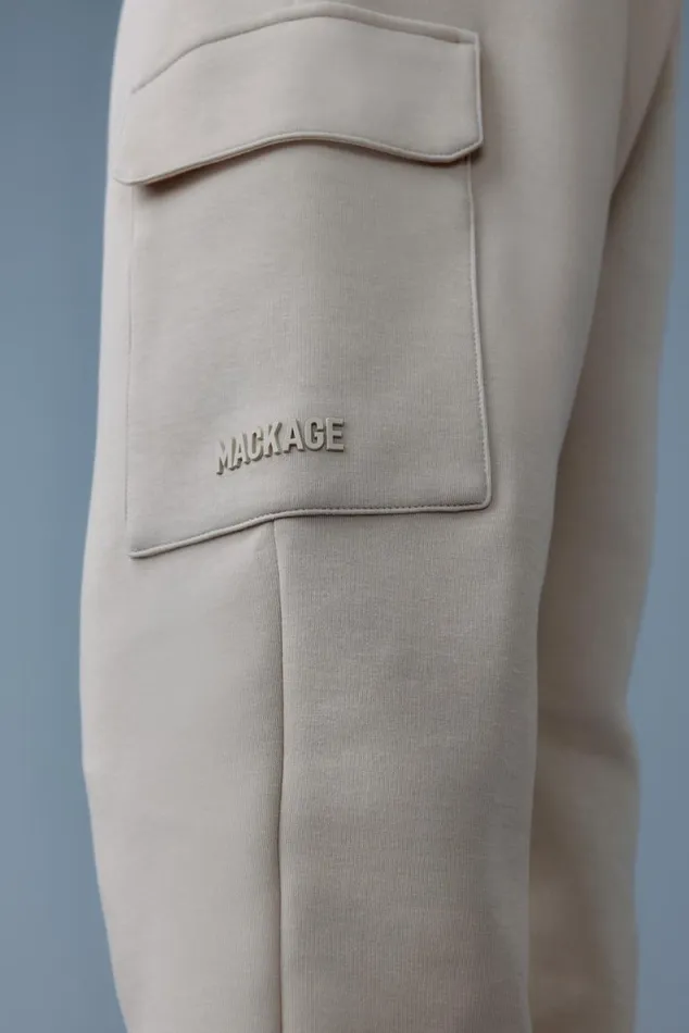 Pants and Shorts Men Mackage MARVINR Double Face Jersey Cargo Sweatpants Flame Pants and Shorts Men Mackage MARVINR Double Face Jersey Cargo Sweatpants Flame