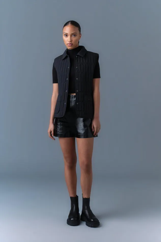Pants and Shorts Women Mackage DAVA Panelled Leather Shorts Black Pants and Shorts Women Mackage DAVA Panelled Leather Shorts Black