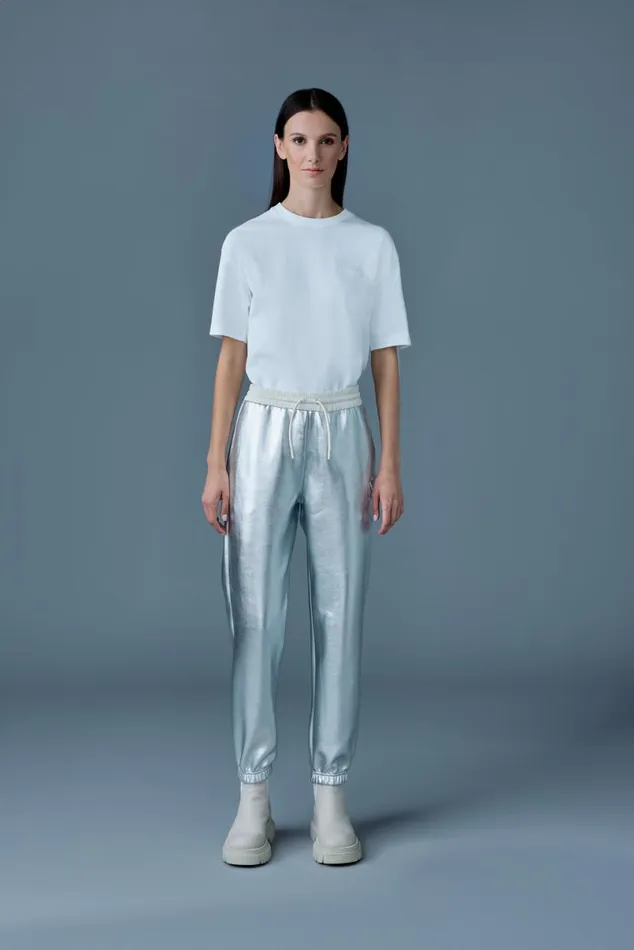 Pants and Shorts Women Mackage NEVM Metallic Finish Doubleface Jersey Sweatpants Gold Pants and Shorts Women Mackage NEVM Metallic Finish Doubleface Jersey Sweatpants Gold
