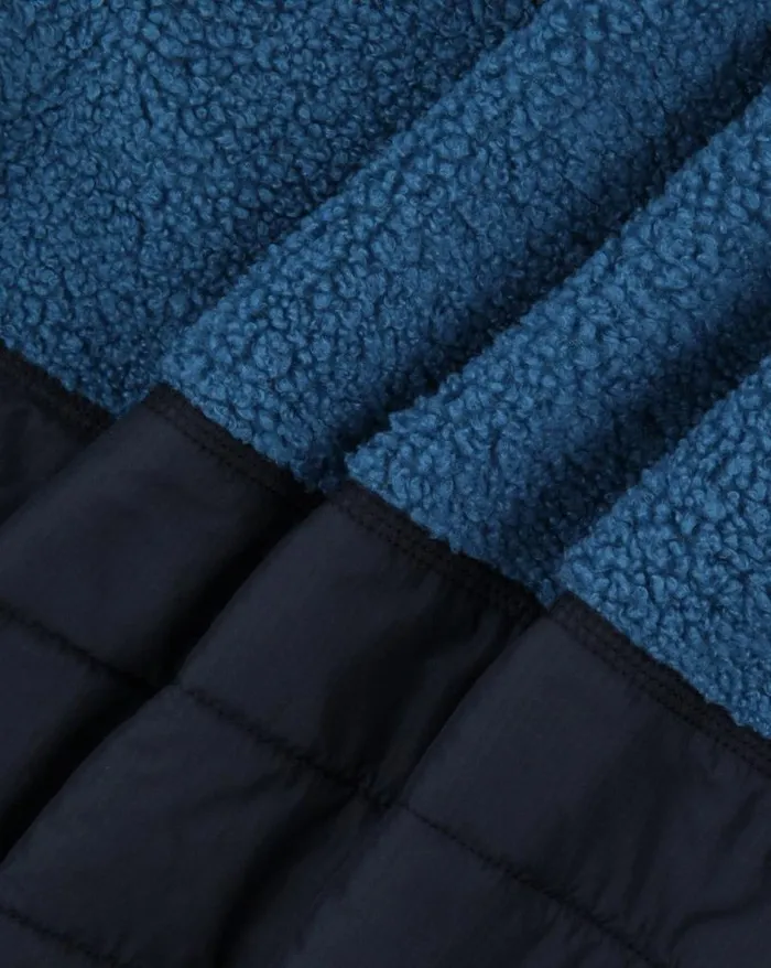 Passenger Clothing Born Explorer Recycled PolarLined Sherpa Fleece Blue Steel Men Fleece