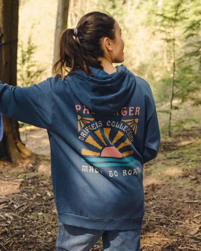 Passenger Clothing Drifters Recycled Cotton Hoodie Dark Denim Women Hoodies and Sweatshirts Passenger Clothing Drifters Recycled Cotton Hoodie Dark Denim Women Hoodies and Sweatshirts