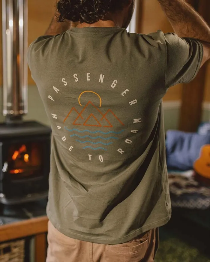 Passenger Clothing Escapism Recycled Cotton TShirt Dusty Olive Men TShirts and Vests