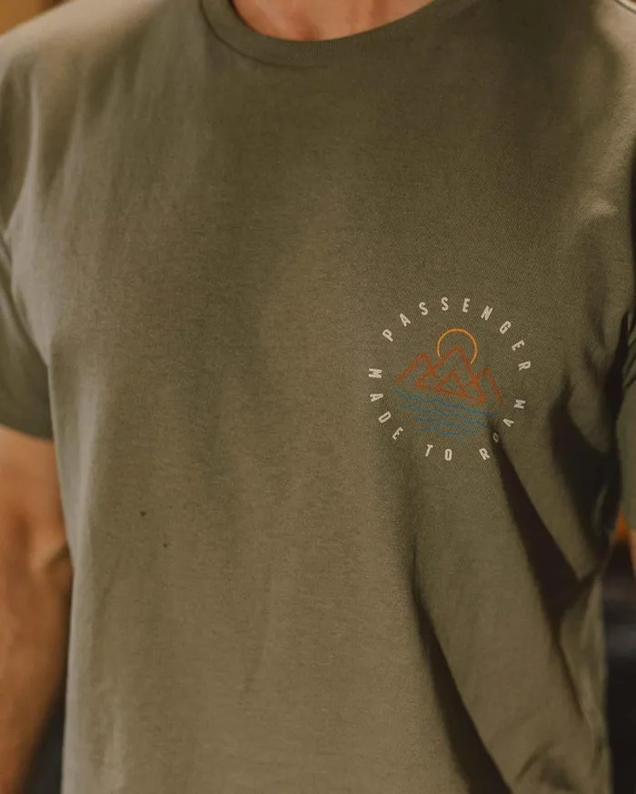 Passenger Clothing Escapism Recycled Cotton TShirt Dusty Olive Men TShirts and Vests