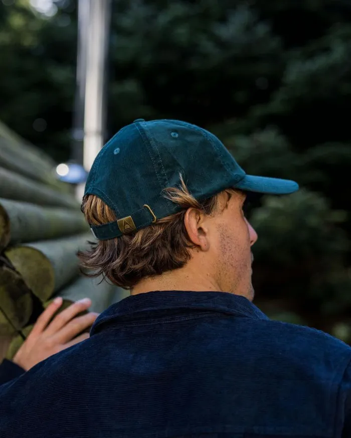 Passenger Clothing Fade Recycled Cord 6 Panel Cap Deep Ocean WomenMen Caps and Hats