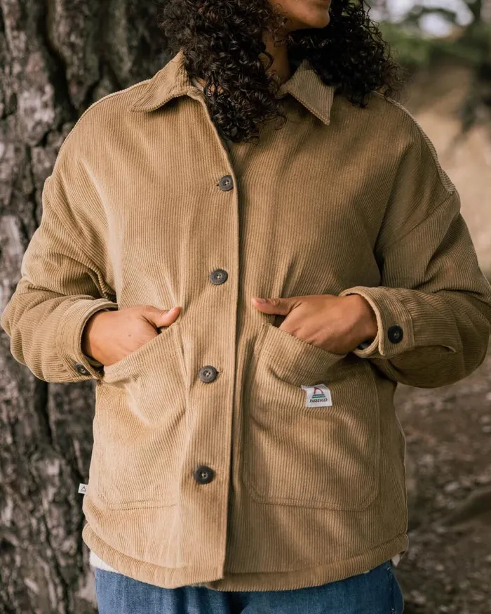 Passenger Clothing Flint Recycled Cord Overshirt Biscuit Women Shirts
