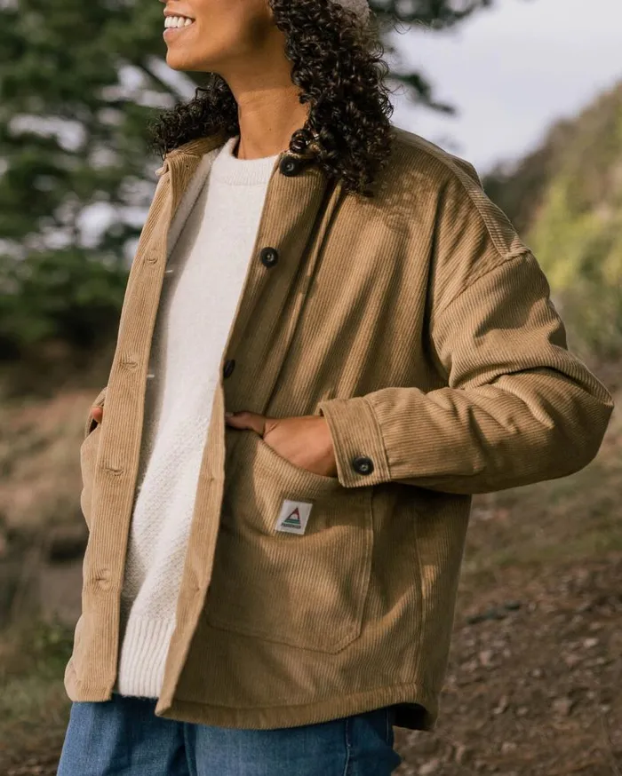Passenger Clothing Flint Recycled Cord Overshirt Biscuit Women Shirts