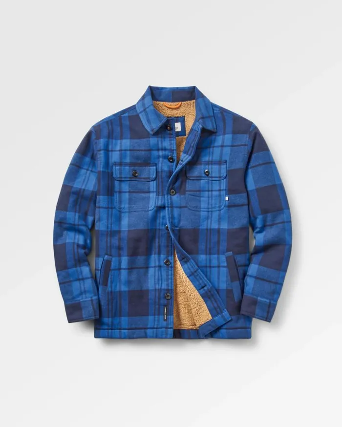 Passenger Clothing Freestyle SherpaLined Overshirt True Blue Men Shirts
