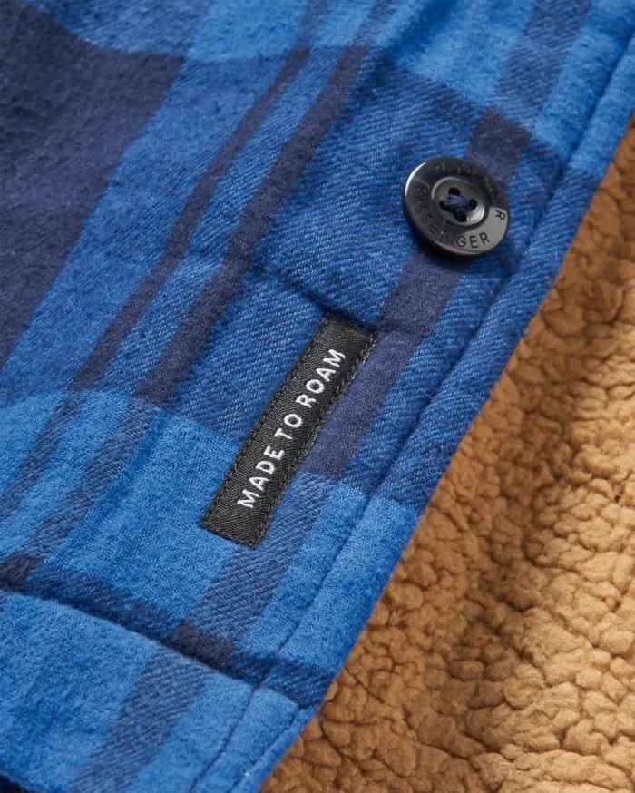 Passenger Clothing Freestyle SherpaLined Overshirt True Blue Men Shirts