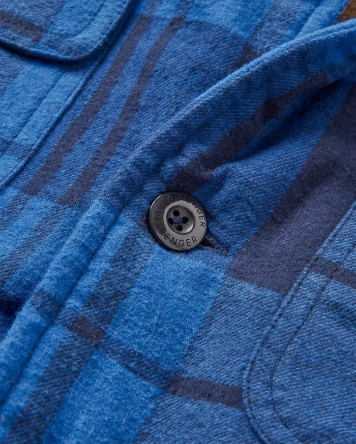 Passenger Clothing Freestyle SherpaLined Overshirt True Blue Men Shirts