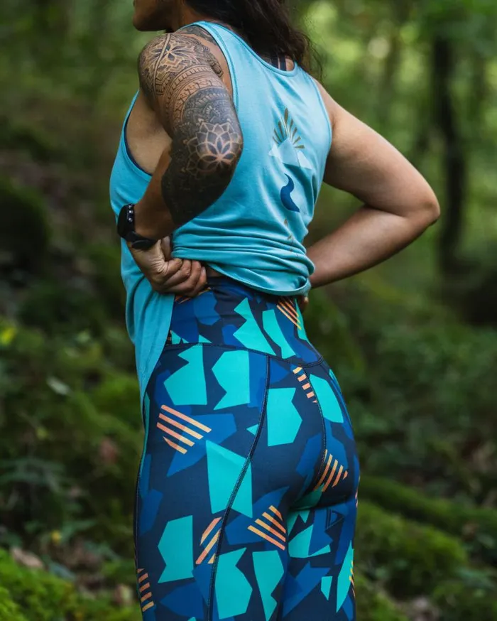 Passenger Clothing Fresh Air 20 Recycled Leggings Deep Navy Camo Women Activewear