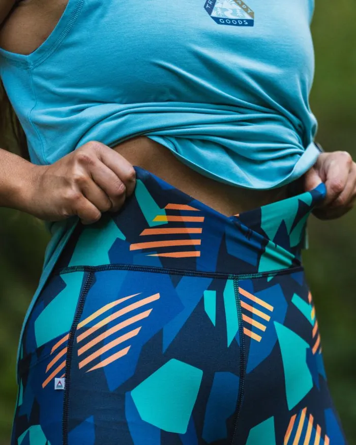 Passenger Clothing Fresh Air 20 Recycled Leggings Deep Navy Camo Women Activewear