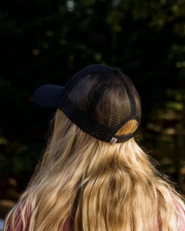 Passenger Clothing Harbour Mesh Low Profile Snapback Cap Black WomenMen Caps and Hats