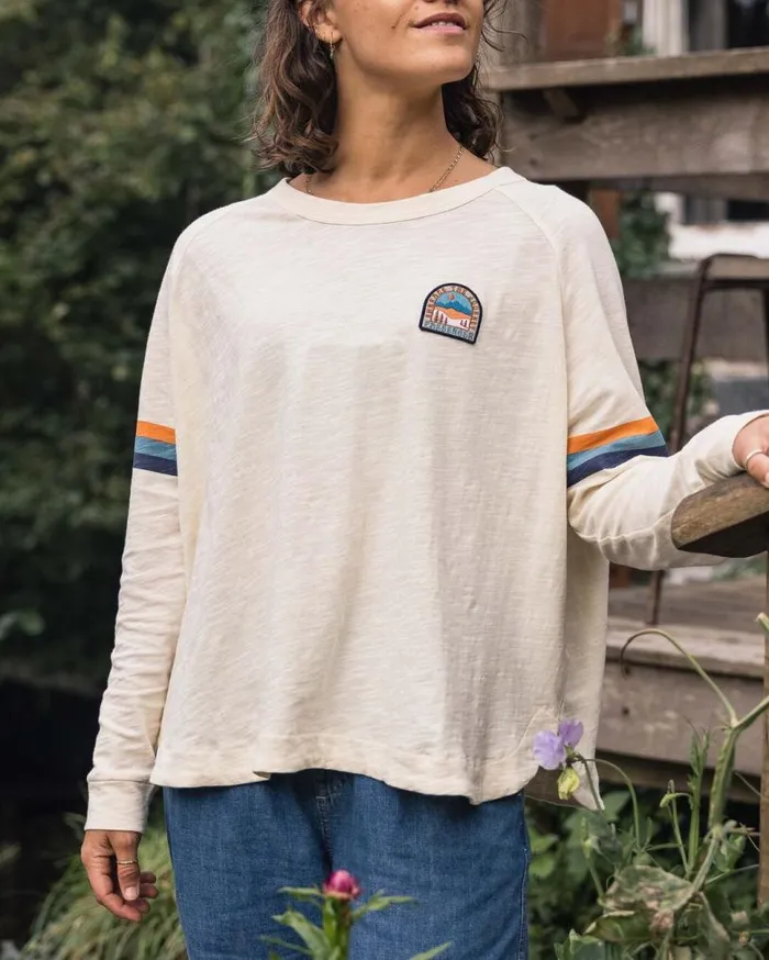 Passenger Clothing Hope Recycled Cotton Oversized Ls TShirt Birch Women Tops and TShirts
