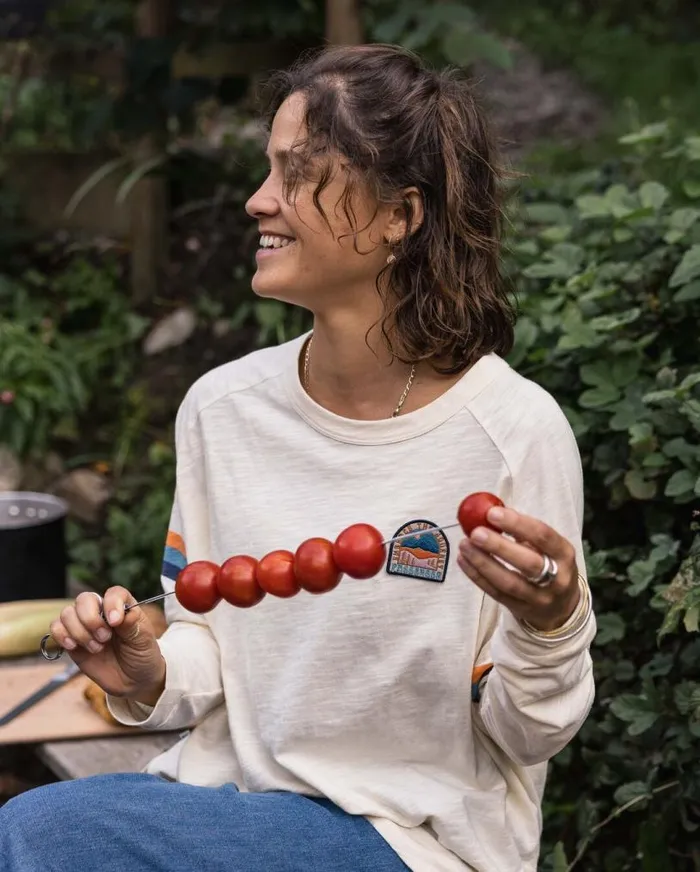 Passenger Clothing Hope Recycled Cotton Oversized Ls TShirt Birch Women Tops and TShirts