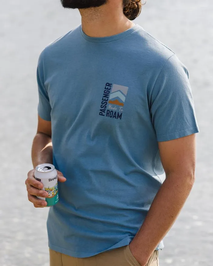 Passenger Clothing Jibe Recycled Cotton TShirt Provincial Blue Men TShirts and Vests