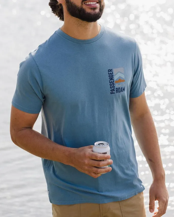 Passenger Clothing Jibe Recycled Cotton TShirt Provincial Blue Men TShirts and Vests