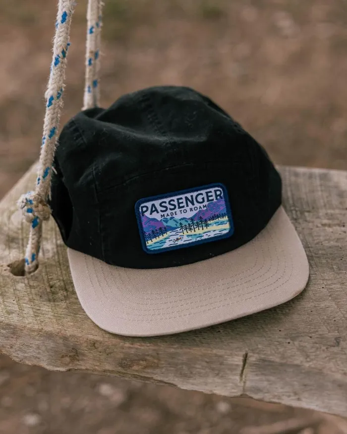 Passenger Clothing Love The Wild Recycled Cotton 5 Panel Cap Black WomenMen Caps and Hats