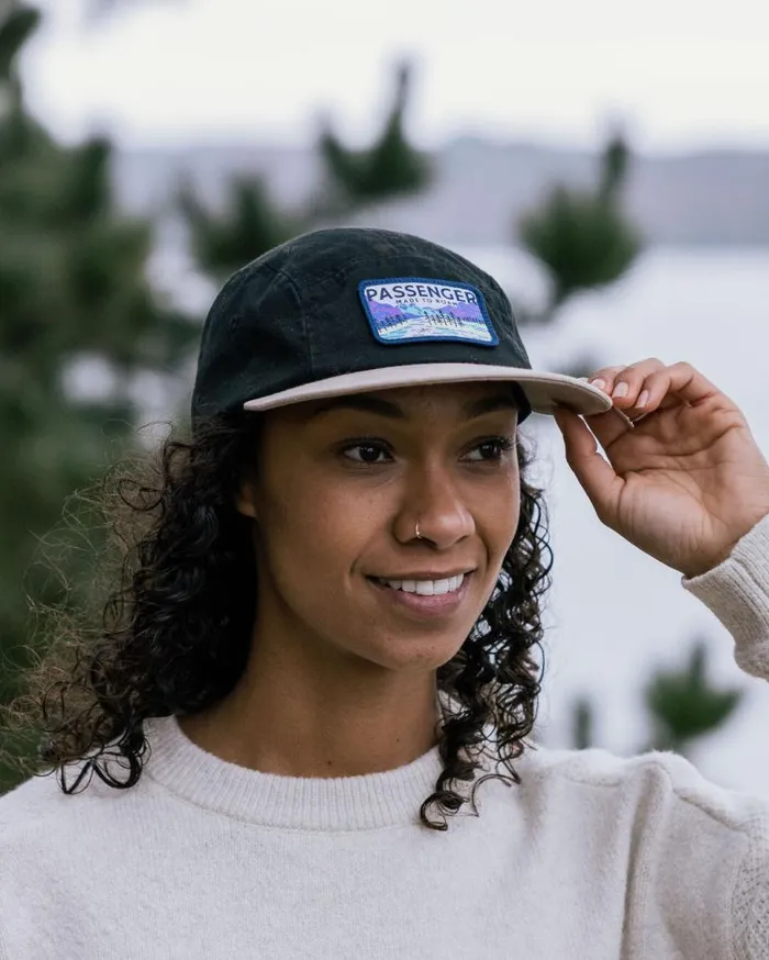 Passenger Clothing Love The Wild Recycled Cotton 5 Panel Cap Black WomenMen Caps and Hats