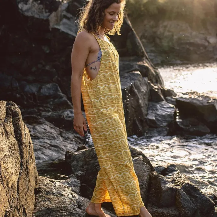 Passenger Clothing Spirit Jumpsuit Ochre Yellow Sol Women Dungarees and Trousers