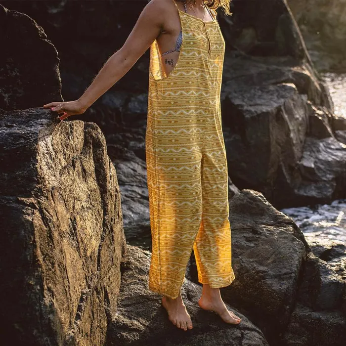 Passenger Clothing Spirit Jumpsuit Ochre Yellow Sol Women Dungarees and Trousers
